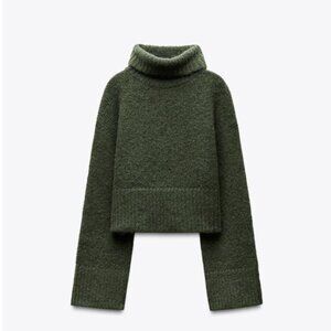 Zara - soft knit sweater - green - size M - NWT
